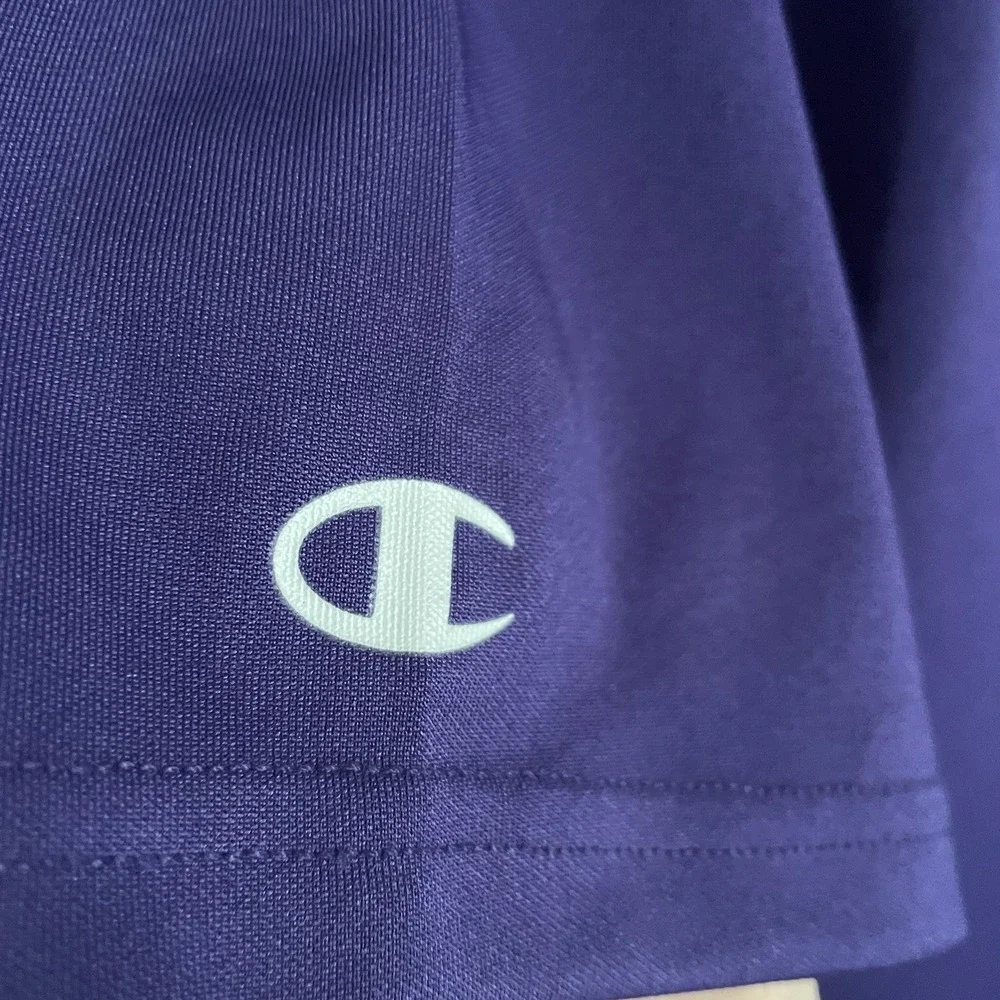 Kansas State KState Golf Polo‎ Shirt Mens Champion Embroidery Logo Purple Medium